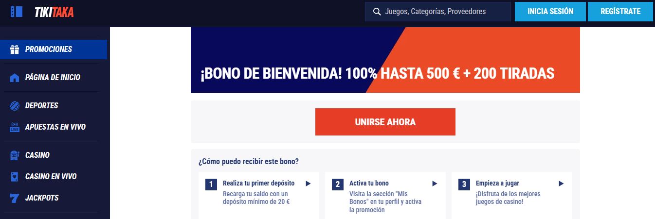 Activa el bono de bienvenida